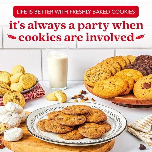 Vista 8 de David’s Cookies Cesta de Regalo de Galletas - Galletas Assortidas de Sabor Delicioso en una Encantadora Cesta de Regalo - Galletas Gourmet Finas