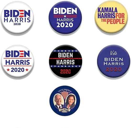 Vista 2 de Joe Biden / Kamala Harris 2020 Pines de PresidentialElection.com - Juego de 7, botones de 2.25 pulgadas