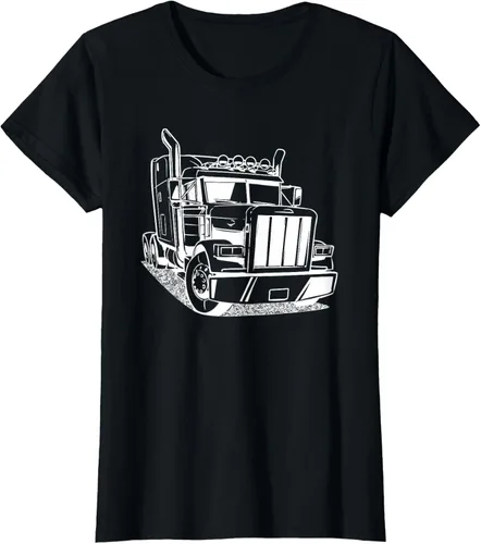 Vista 32 de Diesel Big Rig 18 Wheeler - Camiseta de camionero para camionero, Negro, S
