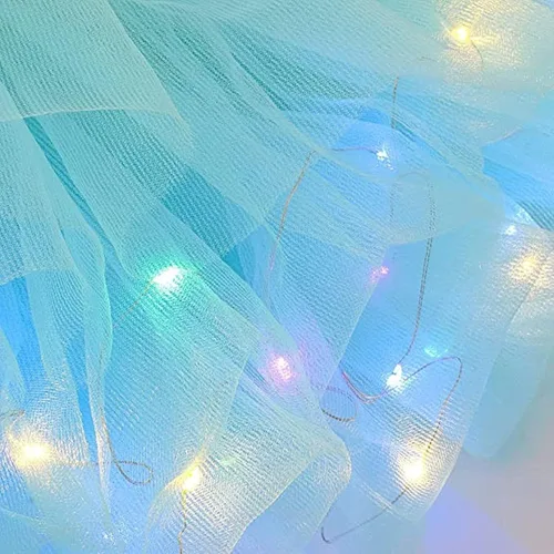 Vista 36 de Faldas de tutú LED para mujer, falda de tul con capas para baile de ballet, faldas iluminadas para disfraz de fiesta