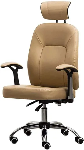 Vista 5 de Silla de oficina para computadora, silla ejecutiva de escritorio con brazos, silla giratoria de tareas y respaldo medio (negro)