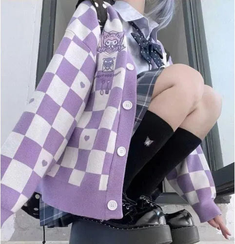 Vista 3 de Cárdigan japonés para mujer, lindo suéter Kawaii JK Uniforme, suéter de cosplay