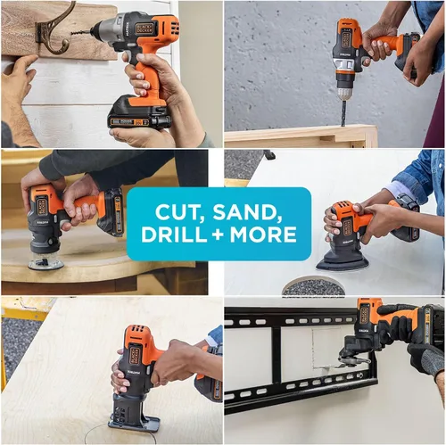 Vista 4 de Juego de 6 herramientas con estuche Matrix BDCDMT1206KITC de Black & Decker