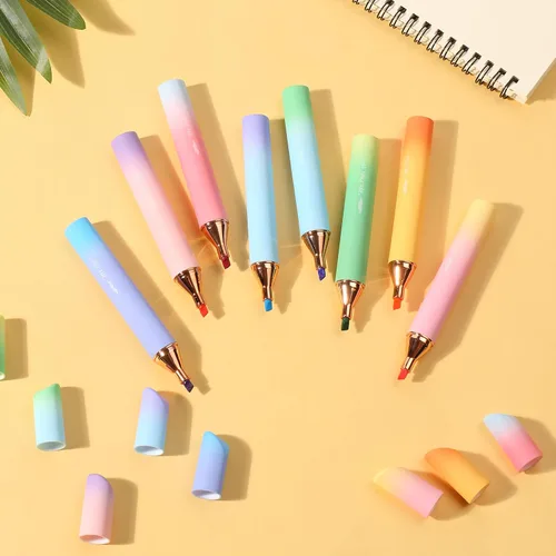 Vista 7 de Mr. Pen- Resaltadores con purpurina, paquete de 8, colores del sol Marcadores resaltadores con purpurina con punta de cincel para diario, notas