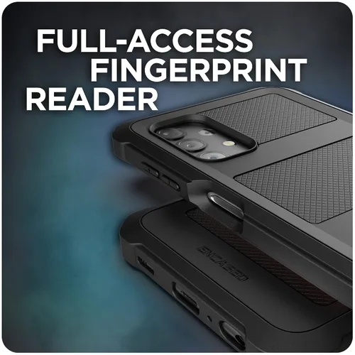 Vista 3 de ENCASED Falcon - Funda diseñada para Samsung Galaxy A32 5G, funda protectora de cuerpo completo resistente (negro)