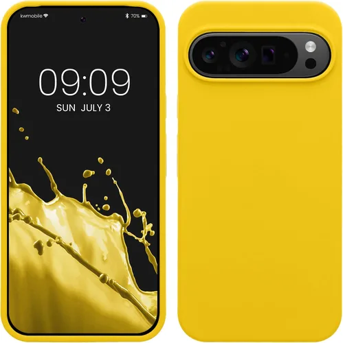 Vista 153 de kwmobile Funda Compatible con Google Pixel 6 Pro - Funda de Teléfono de Silicona TPU con Acabado Suave - Azul Caribe