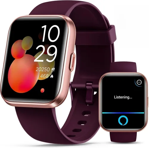 Vista 8 de Reloj inteligente para mujer, compatible con Android y iPhone, reloj de seguimiento de actividad física de 1.8 pulgadas con Alexa, alertas