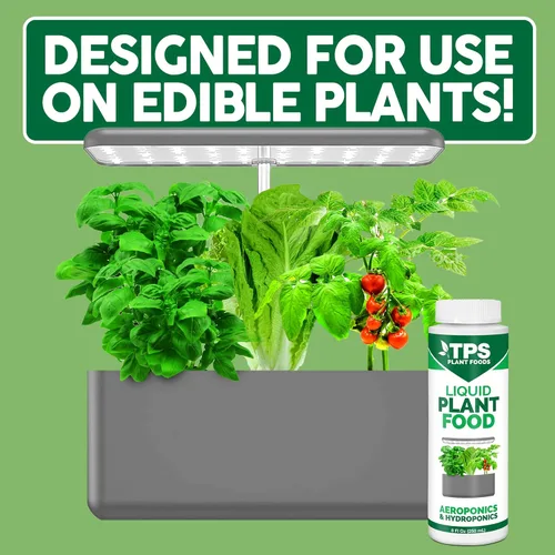 Vista 4 de Alimento líquido para plantas para uso en AeroGarden, iDOO y sistemas de cultivo hidropónico, fertilizante líquido 8 oz (250mL)