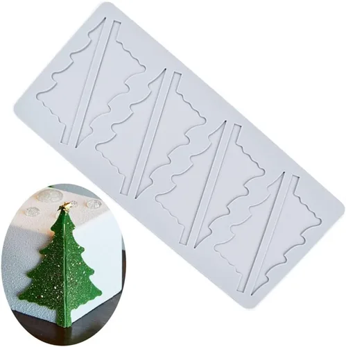 Vista 15 de Tapete de encaje para árbol de Navidad, molde con forma de cuernos de alce y copo de nieve, manualidades, fiesta de cumpleaños, bricolaje