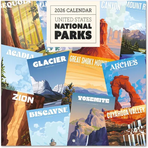 Vista 15 de Calendario de pared de arte 2026, 12 x 12 pulgadas, sin plástico y certificado FSC® – Comienza la semana el domingo Calendario de agenda familiar