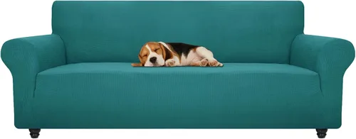 Vista 8 de ZNSAYOTX Funda súper elástica para silla (30"-47"), nuevas fundas de silla a rayas para sala de estar, aptas para perros y mascotas, protector