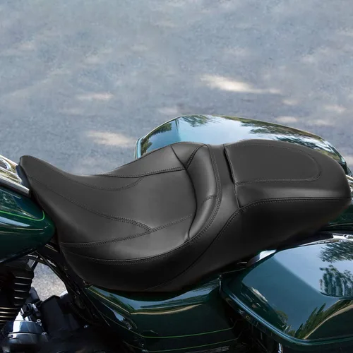 Vista 4 de TCT-MOTORPARTS Asiento de pasajero negro para Harley Touring Electra Glide 2009-2023