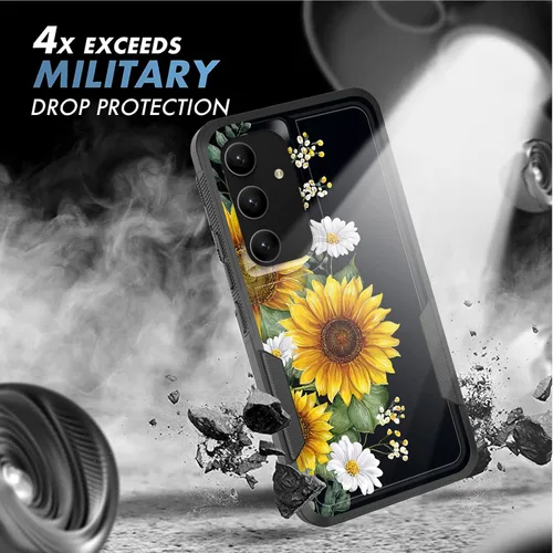 Vista 274 de Funda para Galaxy A14 5G, resistente de doble capa híbrida de policarbonato duro, goma suave, a prueba de golpes, funda protectora resistente