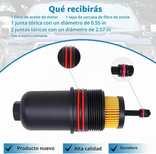 Vista 4 de FT4Z-6A832-C FT4Z6A832C Tapa de tapa de filtro de aceite