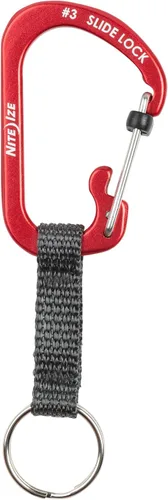 Vista 12 de Nite Ize SlideLock Llavero, Llavero Mosquetón con Bloqueo de Aluminio con Correa, Azul