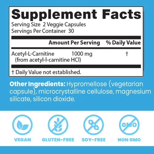 Vista 4 de Acetil L-carnitina con Sigma Tau Carnitina, cápsulas de 0,02 oz., DRB-00105, 1, 1