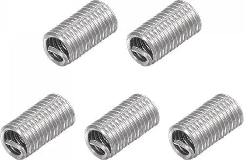Vista 6 de uxcell Insertos de rosca de alambre 1/2-13 UNC 3.0D 304 Tipo helicoidal de acero inoxidable Reparación de tornillo de alambre en espiral Manga