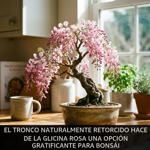 Vista 5 de 5 semillas de árbol bonsái de glicina rosa para plantar, Wisteria Floribunda, semillas de bonsái para plantar, semillas de árbol en flor, enredadera