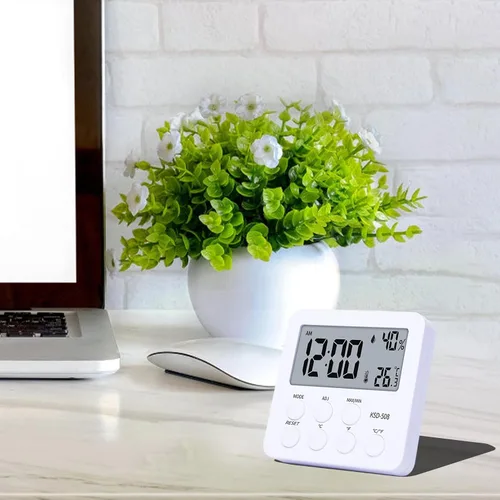 Vista 2 de Termómetros de habitación para interiores Termómetro higrómetro digital LCD, termómetro de temperatura ambiente, monitor de temperatura ambiente