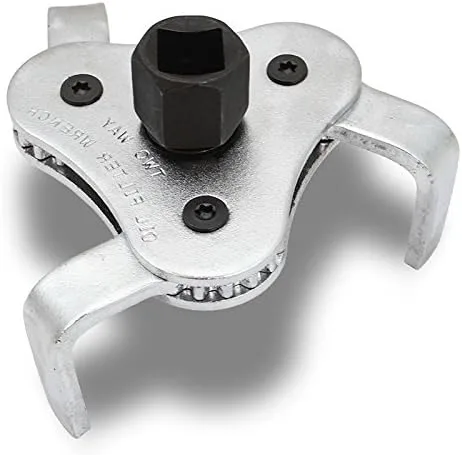 Vista 2 de Llave de filtro de aceite de 2 vías Auto ajustable universal 3-Jaw Remover Socket 1/2 3/8