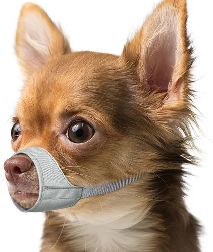 Vista 13 de Mayerzon Bozal de Hocico Corto para Perros, Bozal Pequeño para Chihuahua Shih Tzu American Bully Boxer Cachorro, Cubierta Bucal de Tela Suave