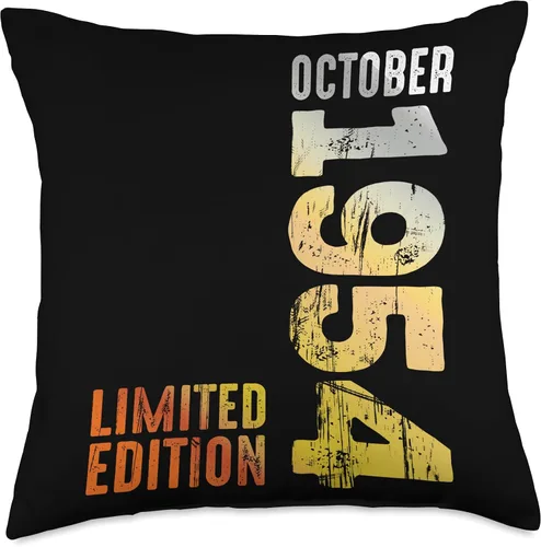 Vista 4 de Since October 1954 Retro 1954 Vintage 1954 October Throw Pillow