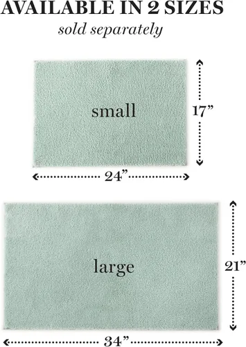 Vista 2 de MARTHA STEWART Drylon - Alfombra de baño de microfibra – 1 pieza, felpa ultrasuave, antideslizante, gruesa, alfombras de baño lavables, accesorios
