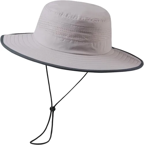 Vista 10 de Sombrero de cubo de sol con ala plegable UPF 50+ resistente al agua con malla perforada láser ajustable para hombres y mujeres al aire libre Caqui