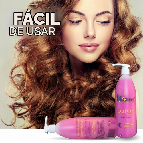 Vista 4 de KALIVE Curl Gel de 32 onzas para mujeres, define todo tipo de rizos, ondas y texturas para cabello natural o permanente