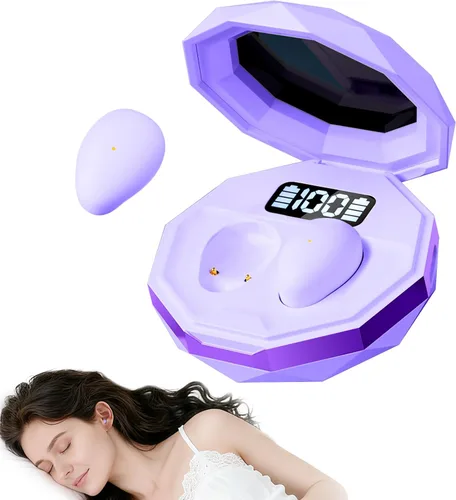 Vista 10 de Auriculares para dormir de lado, Bluetooth inalámbrico invisible Negro