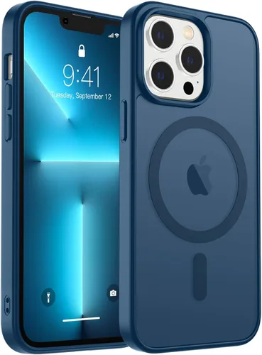 Vista 72 de zapica Funda magnética para iPhone Air, con protector de pantalla de vidrio templado, compatible con MagSafe, translúcida mate, a prueba de golpes