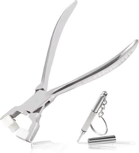 Vista 8 de Alicates para marco de lentes de 6 pulgadas, mandíbula de nailon medio plano, herramientas de reparación y montaje de gafas con destornillador