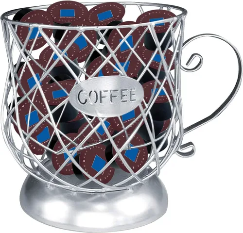 Vista 7 de Owill-home Soporte para cápsulas de café y taza organizadora, soporte de metal para tazas de café expreso, soporte para crema de café, soporte