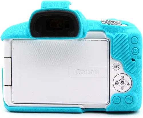 Vista 6 de Rieibi Funda EOS R50, funda protectora de silicona esmerilada para cámara Canon EOS R50 EOSR50, funda ligera para cámara EOS R50 - Azul claro