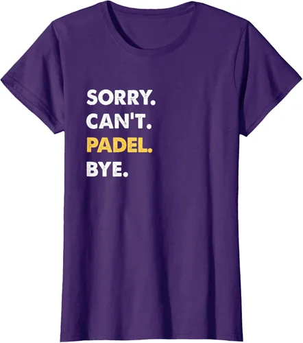 Vista 12 de Sorry Can't Padel Bye Funny Camiseta de Padel, Negro