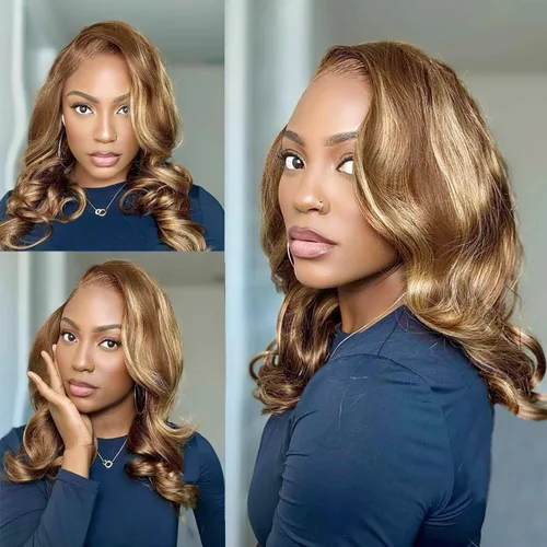 Vista 23 de Curly Bob Wig Human Hair 13x4 Hd Lace Front Wigs Human Hair Pre Plucked 10" Lace Frontal Bob Wig, 180 Dentisty, Kinky Curly, Natural Hairline with