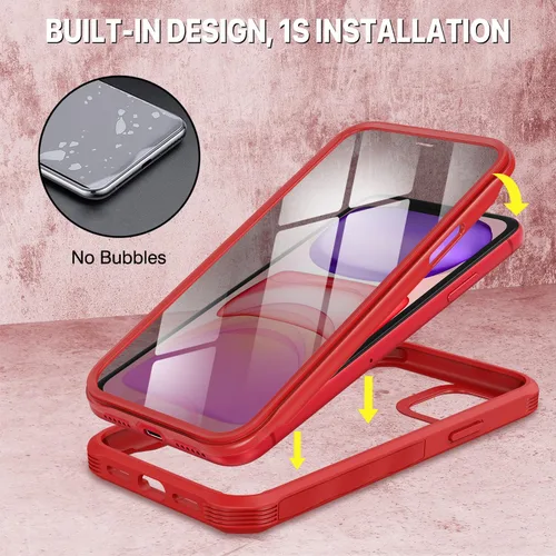 Vista 33 de CENHUFO Funda de privacidad para iPhone 11 Pro, funda de cuerpo completo con protector de pantalla de privacidad de vidrio templado 9H integrado