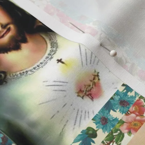 Vista 5 de Tela Spoonflower Santos Católicos Religiosos en Petal Signature Cotton