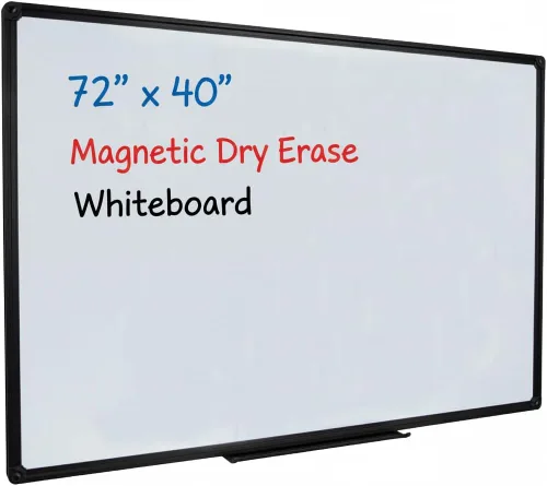 Vista 9 de Pizarra magnética de borrado en seco, pizarra blanca de presentación de 40 x 28 pulgadas con bandeja para bolígrafos, pizarra blanca montada