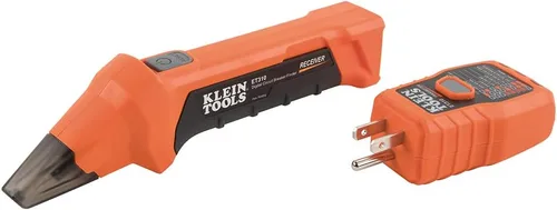 Vista 5 de Klein Tools 80016 Kit de herramientas de localizador de interruptores con accesorios, probador de salida GFCI, juego de 2 piezas, incluye Cat. No.