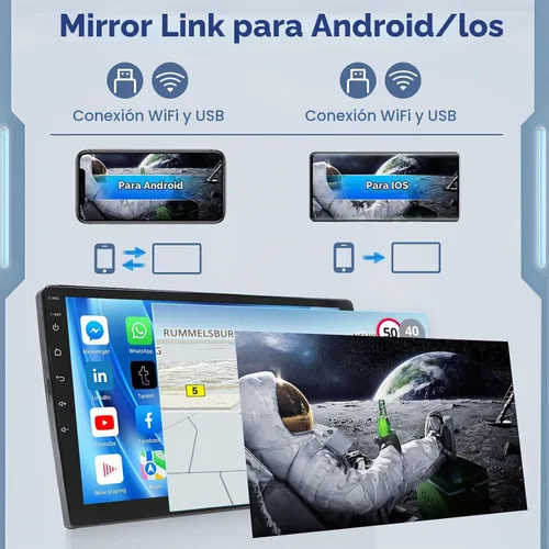 Vista 5 de 【HiFi mejorada】Radio Android 2+64G para Hyundai Elantra 2007-2010 con CarPlay, pantalla táctil de 9 pulgadas, compatible con Android Auto navegación