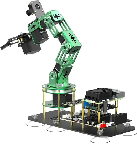 Vista 9 de Yahboom Brazo robótico 6DOF para Jetson Nano 4GB ROS2, cámara de visión AI 3D, colaboración de escritorio, programación Python desarrollada