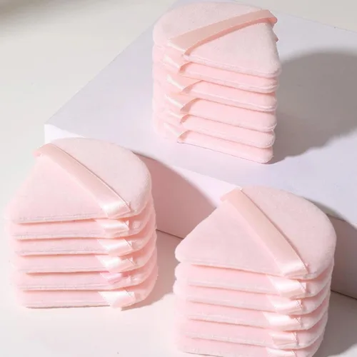Vista 6 de 12DP12LP - 24 piezas de soplo de polvo, de algodón triangular, lavable para la cara, para polvo suelto, cuerpo, base cosmética, esponja