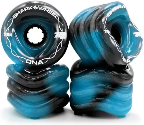Vista 14 de Ruedas Shark Wheel de 72 mm para longboard de crucero, fórmula DNA, juego de 4 ruedas