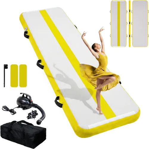 Vista 10 de Tuxedo Sailor Inflatable Gymnastics Tumbling Mat Tumble Track Thickness Floor Mat With Electric Air Pump for Azul marino