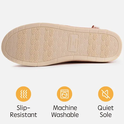 Vista 6 de RockDove Pantuflas con capucha de dos tonos para mujer con plantilla extraíble