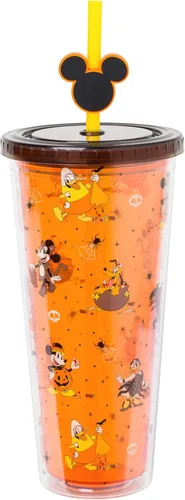 Vista 21 de Silver Buffalo Disney Una Loca Aventura de Goofy con Goofy, Max Goof, Roxanne y Bobby Zimuruski - Vaso de plástico para bebidas frías con tapa