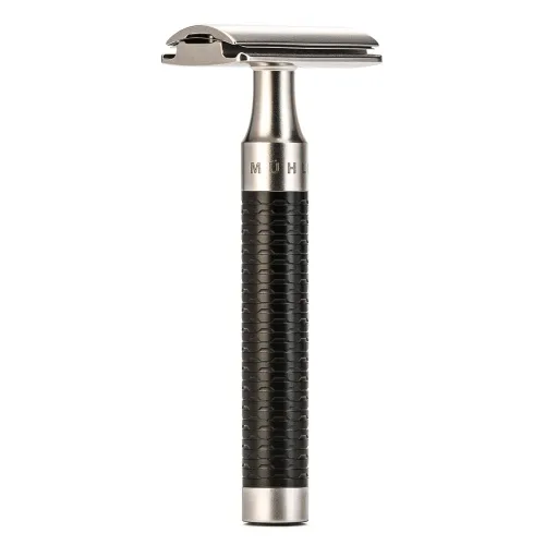Vista 7 de MÜHLE Rocca - Maquinilla de afeitar de acero inoxidable para corteza de abedul