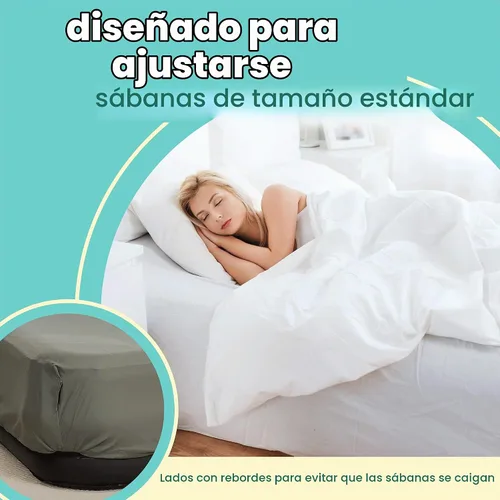 Vista 8 de Colchón de aire EZ INFLATE con bomba incorporada - Colchón inflable de tamaño individual doble-alto con parte superior aterciopelada - Fácil