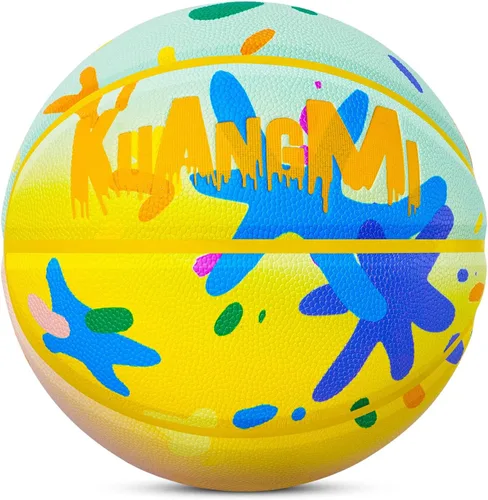 Vista 11 de Kuangmi Baloncesto para niños, tamaño juvenil 5 (27.5 pulgadas), tamaño infantil 4 (25.5 pulgadas), para niños y niñas, para interiores